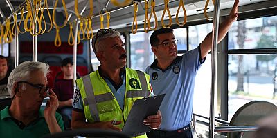 BÜYÜKŞEHİR'DEN OTOBÜS VE TAKSİLERE SIKI DENETİM