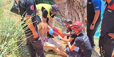 MANZARAYI İZLAYEN TURİST ÖLÜMDEN DÖNDÜ