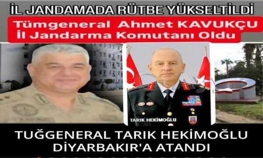 TUĞGENERAL TARIK HEKİMOĞLU DİYARBAKIR'A ATANDI