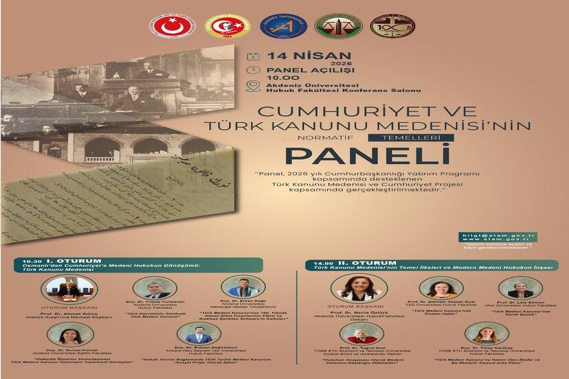 CUMHURİYET VE MEDENİ KANUN ANTALYA’DA MASAYA YATIRILIYOR