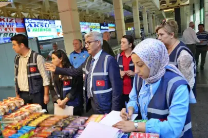 ANTALYA OTOGARINDA BAYRAM ÖNCESİ SIKI DENETİM