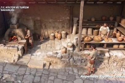 ASPENDOS'TA TARİHİN İZLERİ ORTAYA ÇIKTI