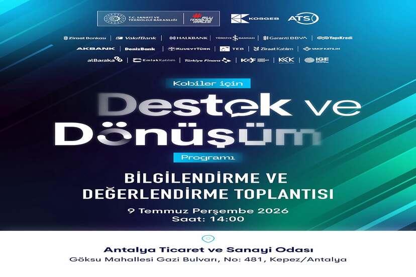 ATSO'DA KOSGEB DESTEKLERİ ANLATILACAK