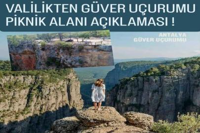 GÜVER UÇURUMU HALKIN HİZMETİNDE KALACAK