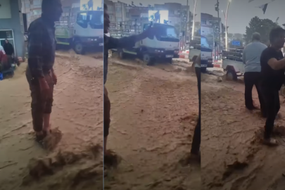 ELMALI’DA SAĞANAK: CADDELER GÖLE DÖNDÜ